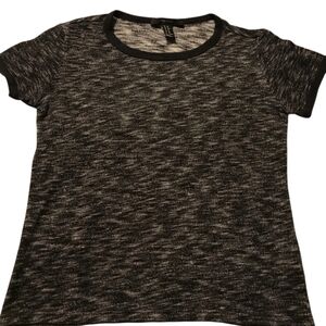 Forever 21 Black & Gray Marled Short Sleeve Tee